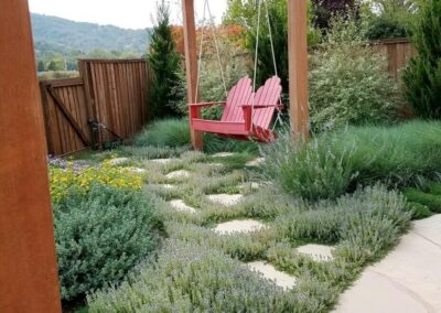 Marin landscape maintenance stonework swing